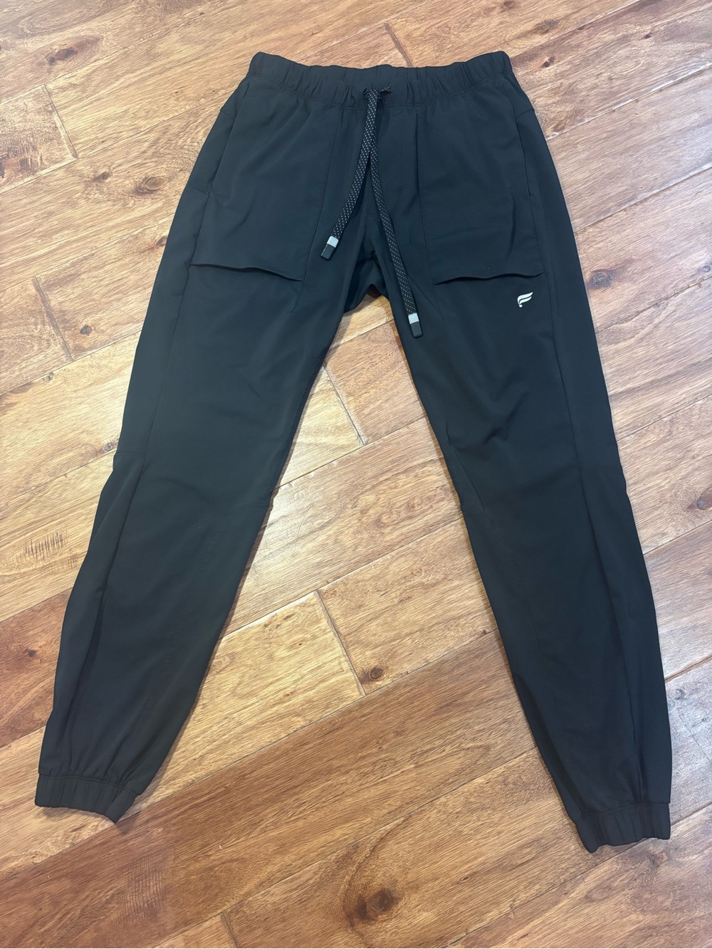 Fabletics The One Jogger Black Pants Quick-Dry Drawstring Waist Men’s - Small